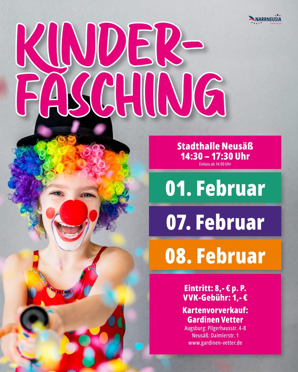 NARRNEUSIA Kinderbälle 2026